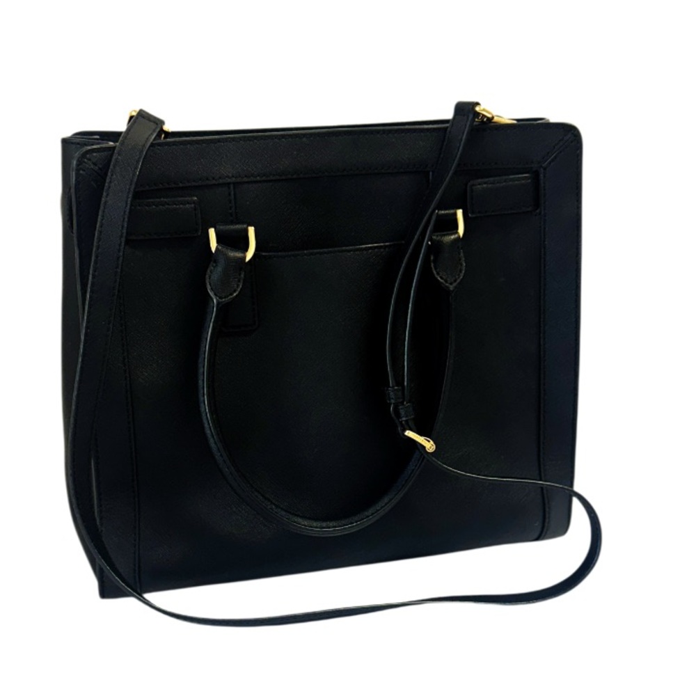Michael Kors Dillon large saffiano leather satchel/tote bag In Black - Picture 3 of 9